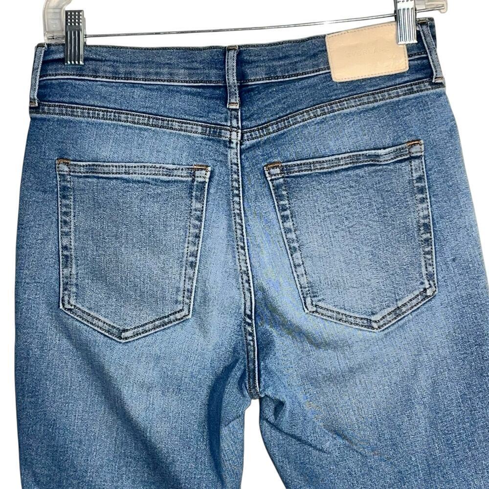 Everlane The High Rise Skinny Jean Size 28 Ankle Light Wash Raw Hem - Picture 4 of 7